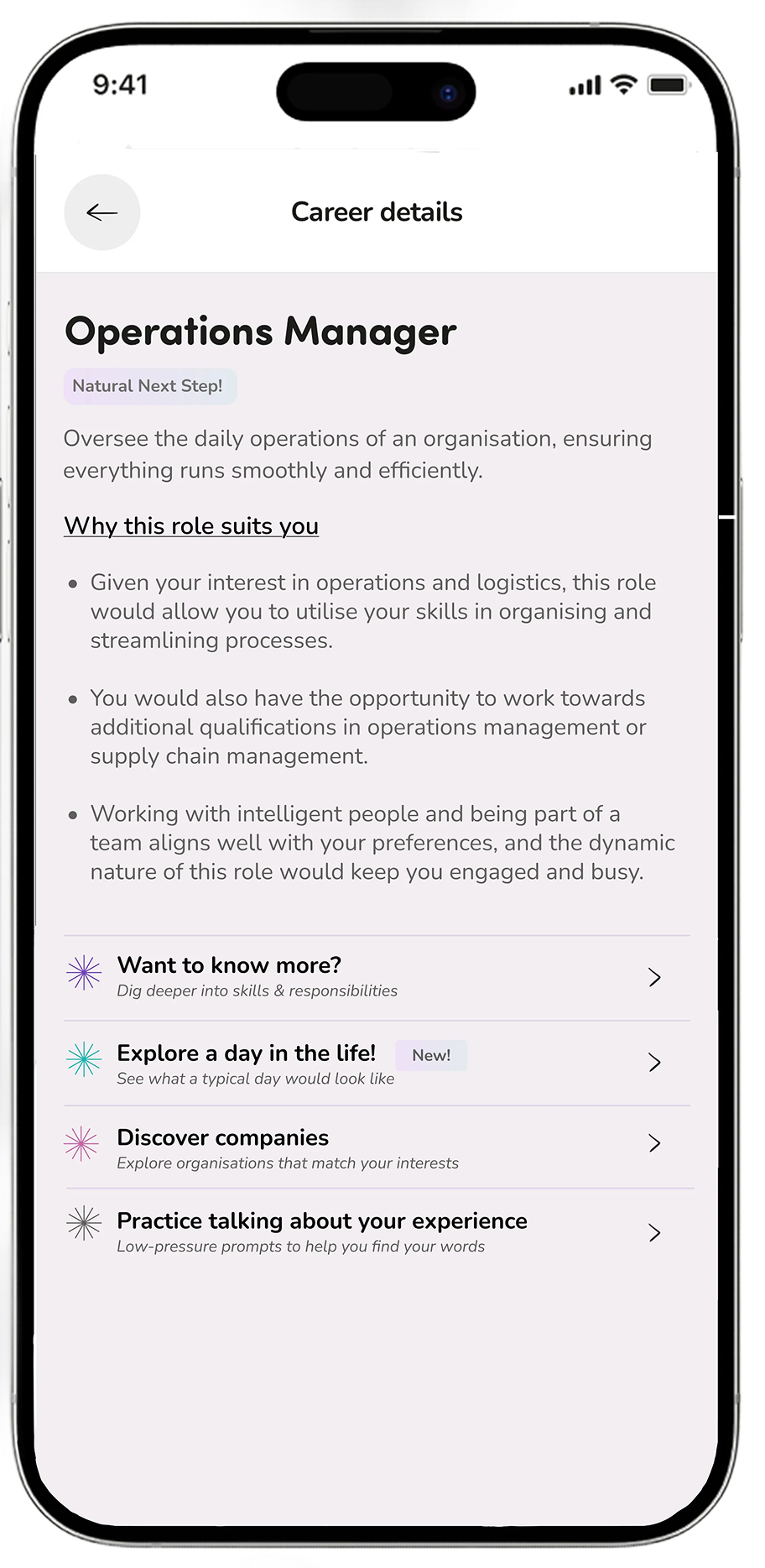 Step 3: Explore careers in depth